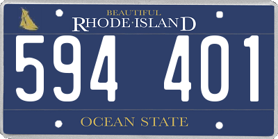 RI license plate 594401