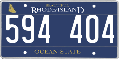 RI license plate 594404