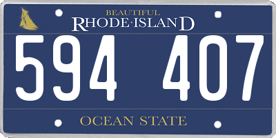 RI license plate 594407
