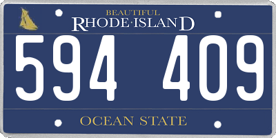 RI license plate 594409
