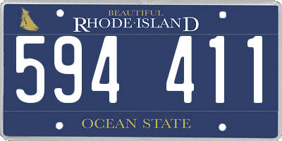 RI license plate 594411