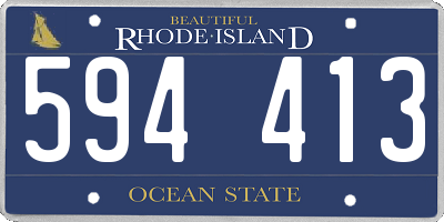 RI license plate 594413