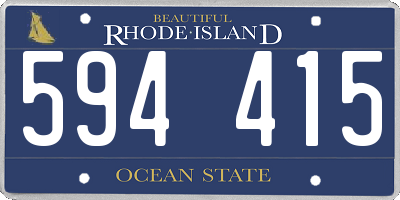 RI license plate 594415