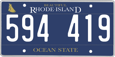 RI license plate 594419