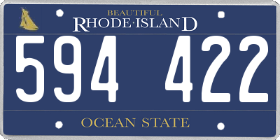 RI license plate 594422