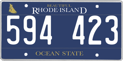 RI license plate 594423