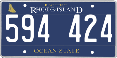 RI license plate 594424