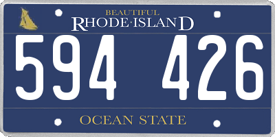 RI license plate 594426
