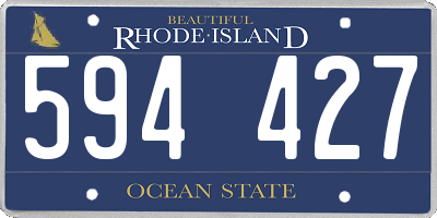 RI license plate 594427