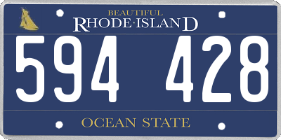 RI license plate 594428