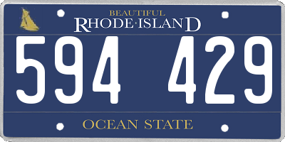 RI license plate 594429