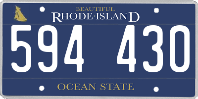 RI license plate 594430
