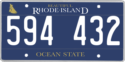 RI license plate 594432