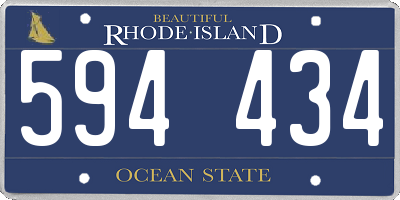 RI license plate 594434