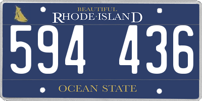 RI license plate 594436