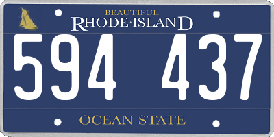 RI license plate 594437