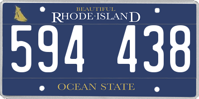 RI license plate 594438