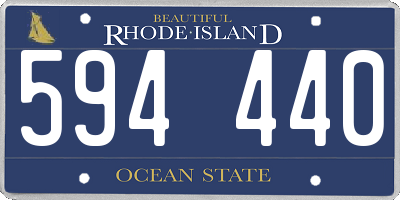 RI license plate 594440