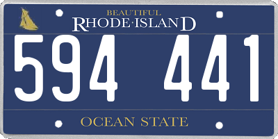 RI license plate 594441