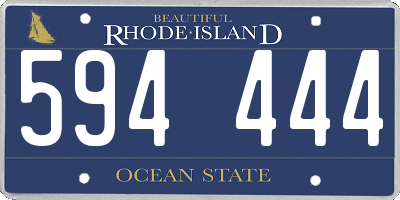 RI license plate 594444
