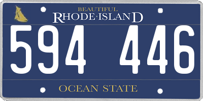 RI license plate 594446
