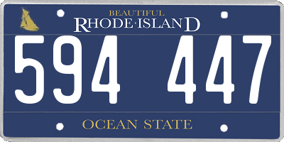 RI license plate 594447