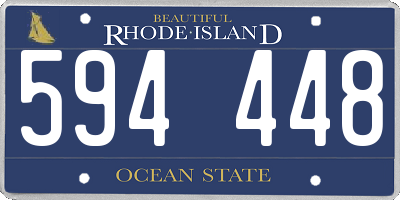RI license plate 594448
