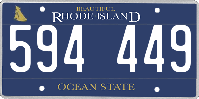 RI license plate 594449