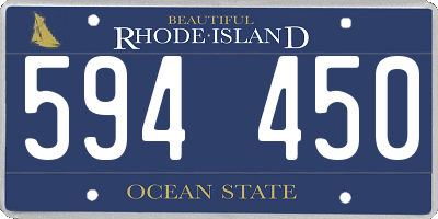 RI license plate 594450