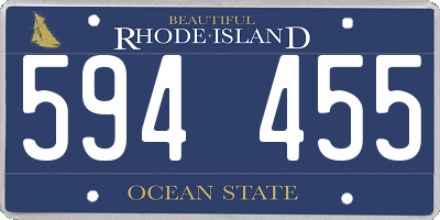 RI license plate 594455