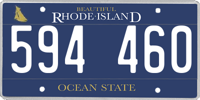 RI license plate 594460