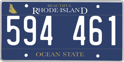 RI license plate 594461