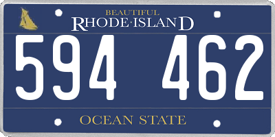 RI license plate 594462