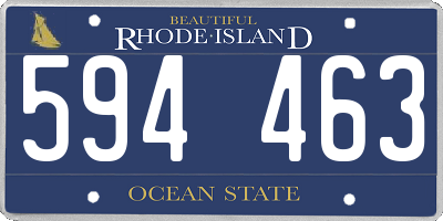 RI license plate 594463