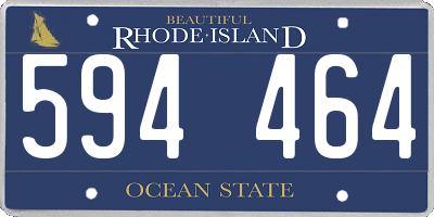RI license plate 594464