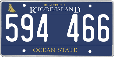 RI license plate 594466