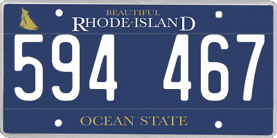 RI license plate 594467