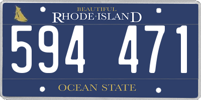 RI license plate 594471