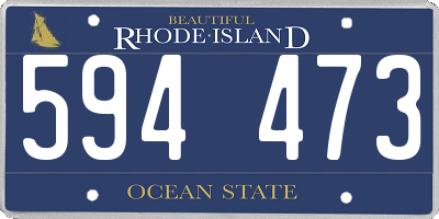 RI license plate 594473