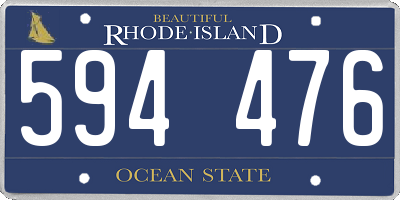 RI license plate 594476