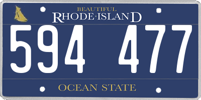 RI license plate 594477