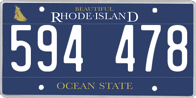 RI license plate 594478