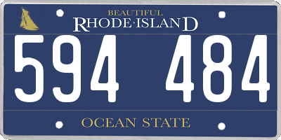 RI license plate 594484