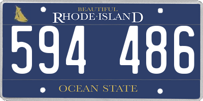 RI license plate 594486