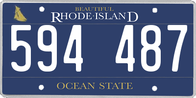 RI license plate 594487