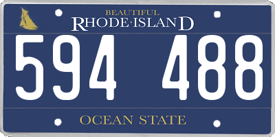 RI license plate 594488