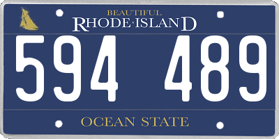 RI license plate 594489