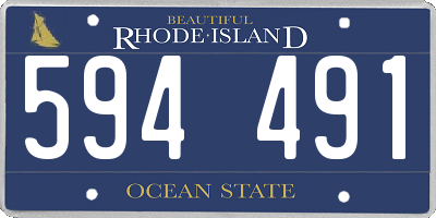 RI license plate 594491