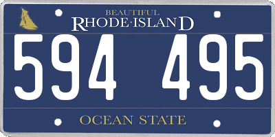 RI license plate 594495