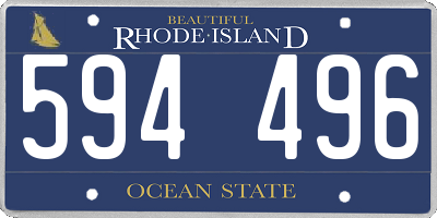 RI license plate 594496